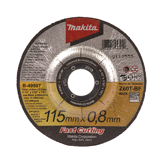 Disco 4 1/2"/ Inox y Acero  / Corte RÃ¡pido