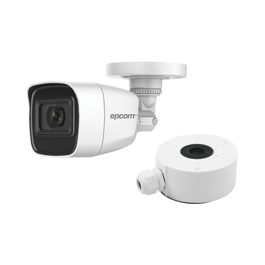 KIT DE CÃMARA + MONTAJE / CÃ¡mara Bala TURBOHD 2 Megapixel (1080p) / Gran Angular 106Â° / Lente 2.8 mm / 25 mts IR EXIR / Exterior IP66 / 4 TecnologÃ­as / dWDR