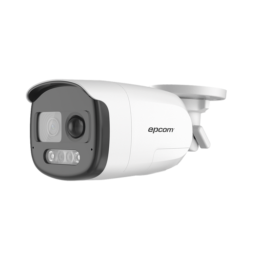 Bala TURBOHD 1080p / Imagen a Color 24/7 (ColorVu) / Lente 2.8 mm / Luz Blanca 40 mts / Exterior IP67 / WDR 130dB / Sensor PIR / MicrÃ³fono Integrado / Sirena Integrada / Estrobo ROJO - AZUL