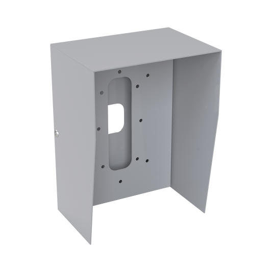 Cubierta Industrial para montaje de Porteros IP Fanvil y Grandstream, pintura electrostÃ¡tica color gris.