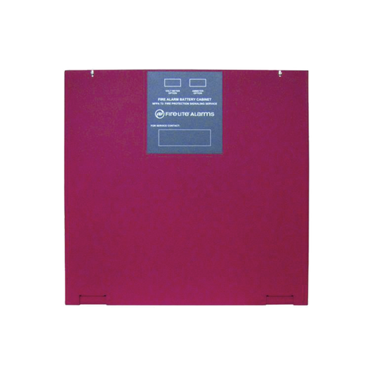 Gabinete para dos baterÃ­as de respaldo de 26 AH. Para aplicaciones en sistemas de detecciÃ³n de incendio (FAS).