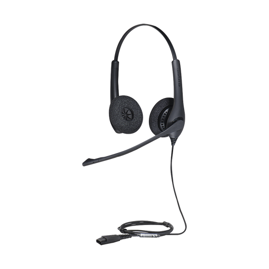 Jabra Biz 1500 Duo, auricular profesional con cancelaciÃ³n de ruido, ideal para contact center con conexiÃ³n QD (1519-0157)