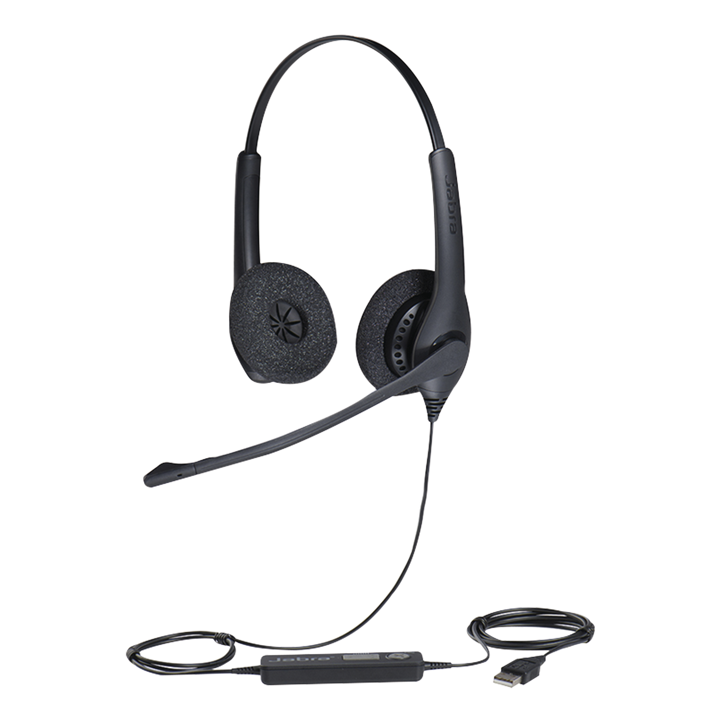 Jabra Biz 1500 Duo, auricular profesional con cancelaciÃ³n de ruido, ideal para contact center con conexiÃ³n USB (1559-0159)