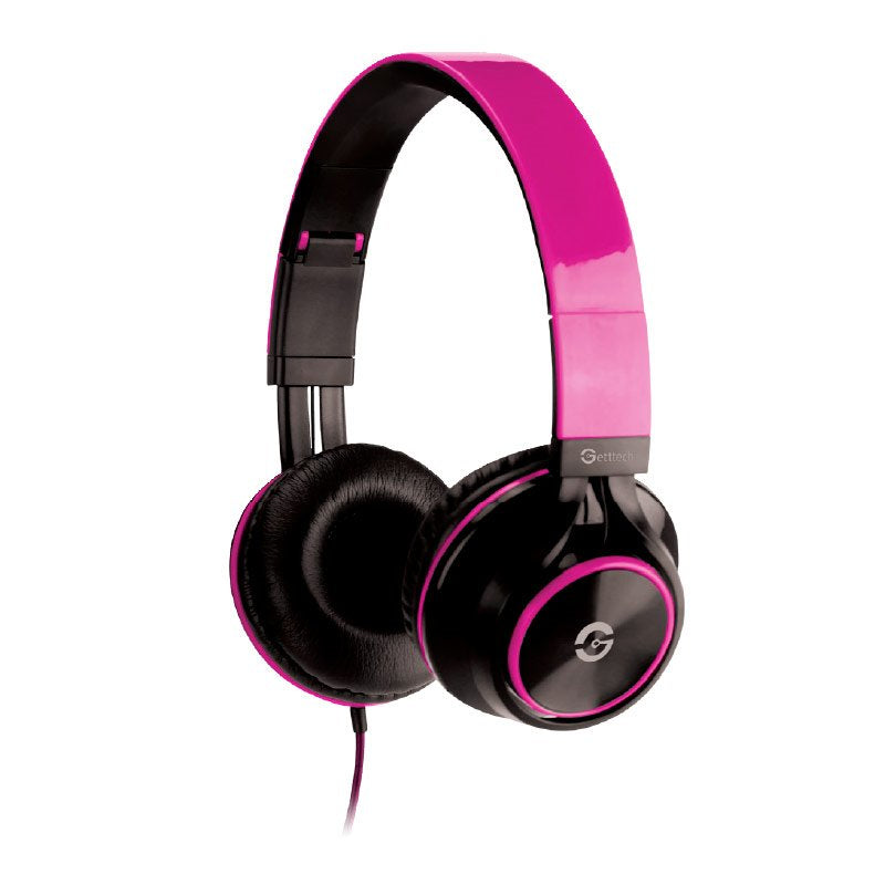 Audífonos GETTTECH GH-3100P, Rosa, Alámbrico,  1.2 m