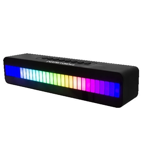 Bocina Portátil Inalámbrica  PERFECT CHOICE SHINE BEAT RGB, Negro