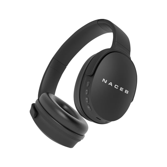 Audífonos  Naceb Technology NA-0319, Negro, Bluetooth 5.0