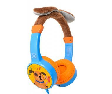 AUDIFONOS ON-EAR ALAMBRICOS KIDS VOLUMEN SEGURO A 95DB 3.5 MML SALIDA AUDIO 3.5MML HIPOALARGENICO NO TOXICO PUPPY AZUL