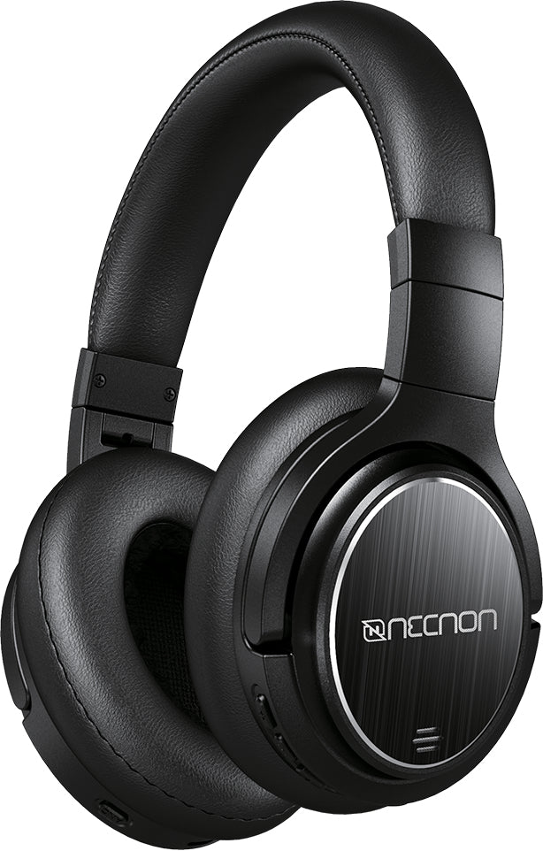 AUDIFONOS OVER-EAR BLUETOOH NBH-ANC1 4 MIC CANCELACION DE RUIDO ACTIVO BOCINA TITANIO HASTA 50HRS CHIP QUALCOM 3.5MM HARD CASE NEGRO