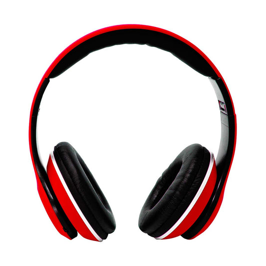 AUDIFONOS OVER-EAR BLUETOOTH NBH-01 SONIDO HI-FI 3.5MM RADIO FM MICRO SD 3.5MML MANOS LIBRES RUBBERIZED ROJO