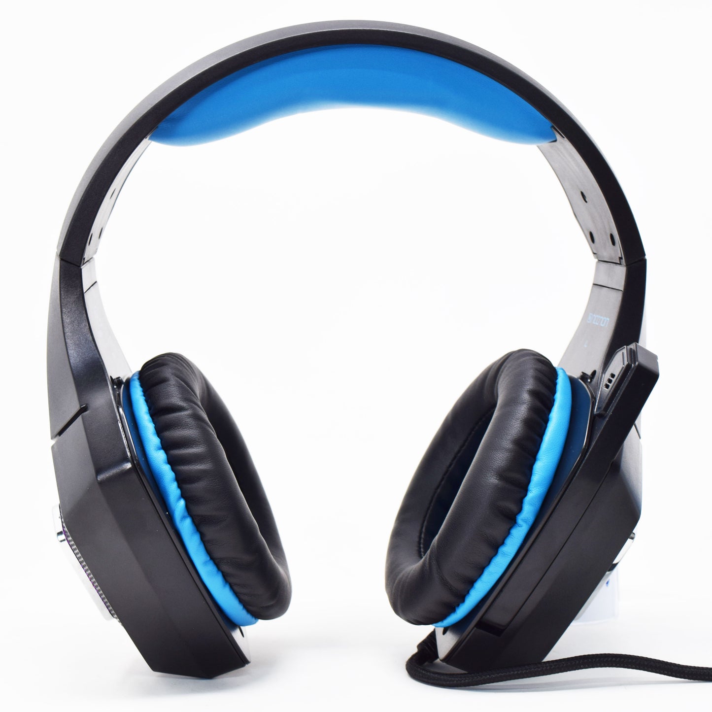 HEADSET GAMING OVER-EAR NBHG DRAGON LED ALAMBRICO DIADEMA FLEXIBLE CON VIBRACION MICROFONO 3.5MM USB PC CONSOLAS CELULAR C/ADAPTADOR  AZUL