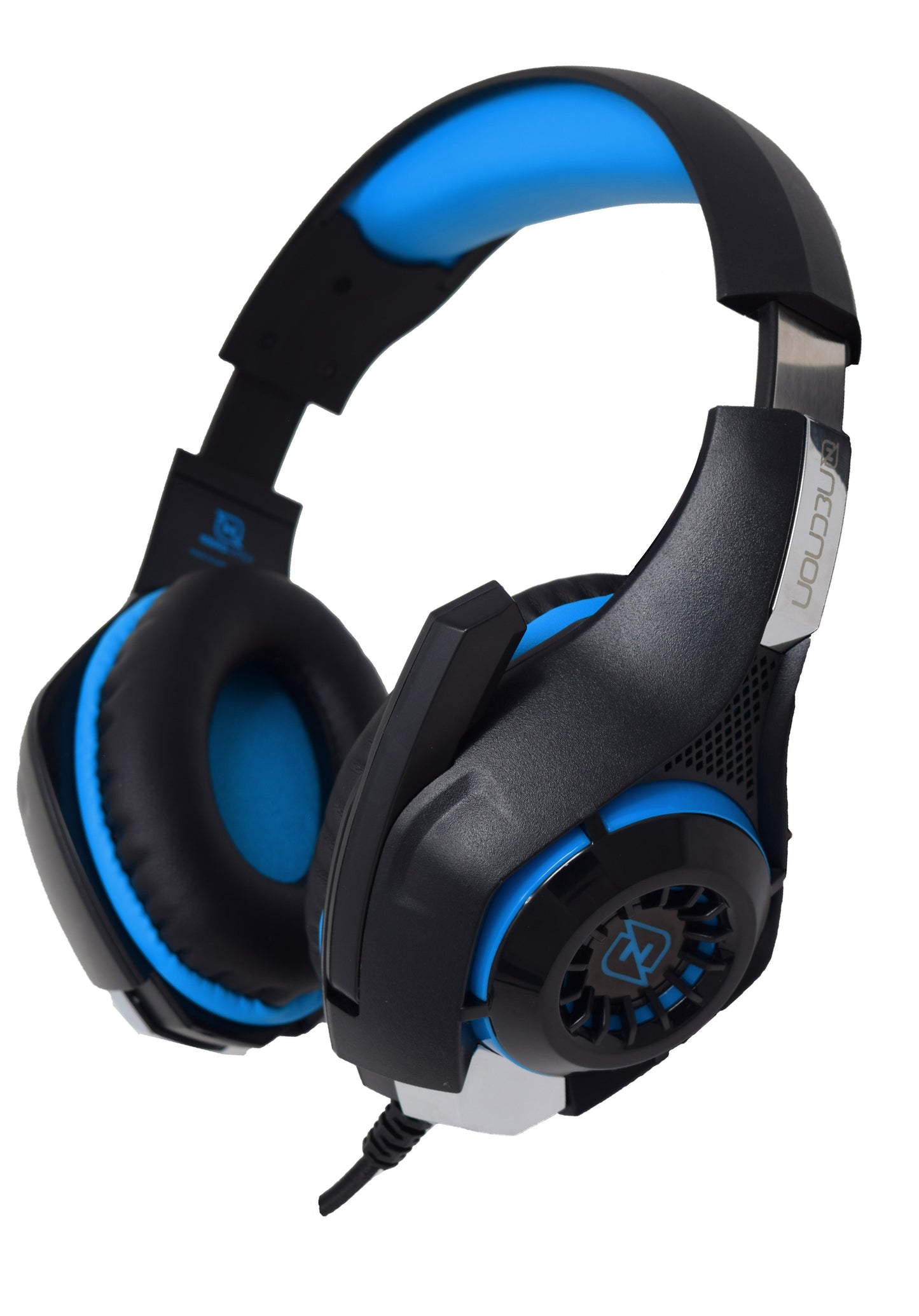 HEADSET GAMING OVER-EAR NBHG VIPER LED ALAMBRICO DIADEMA FLEXIBLE MICROFONO 3.5MM USB PC CONSOLAS CELULAR INC ADAPTADOR MEGABASS AZUL