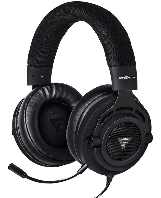 Diadema GameFactor Micrófono Removible Amplif VORAGO HSG601, PC/Juegos, Negro, 3.5 mm, 2 m