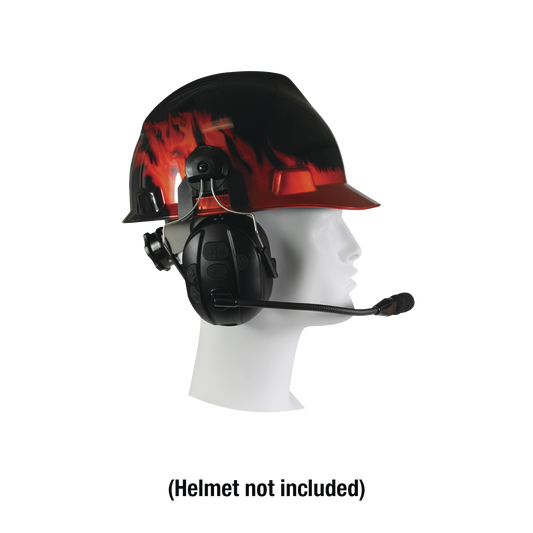 Orejeras duales inalÃ¡mbricas para montar en casco compatible con adaptadores PRYME BLU, radio y dispositivos bluetooth, con funciÃ³n de PTT y para contestar celulares.