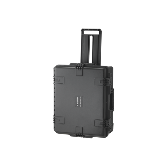 MaletÃ­n de carcasa rÃ­gida, resistente al agua, de uso rudo con asa y ruedas, para transportar 8 sistemas de intercomunicaciÃ³n OTTO Connect