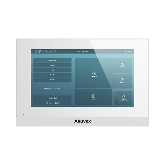 Monitor Linux de 7 Pulgada para interior / Intercom SIP / Compatible con cualquier frente de calle AKUVOX / WIFI