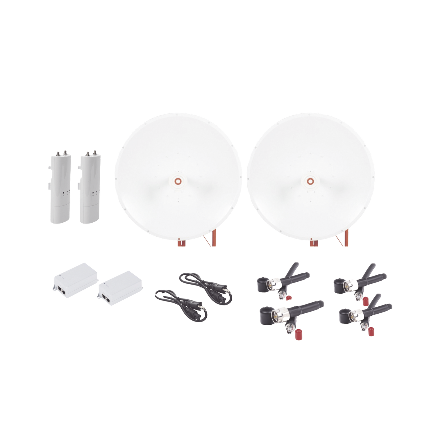 Kit completo de radio C5C con Antena TXP4865D34DP de 34 dBi, Frecuencia (4.9-6.5 GHz), para hasta 65 km, PoE, cable de a