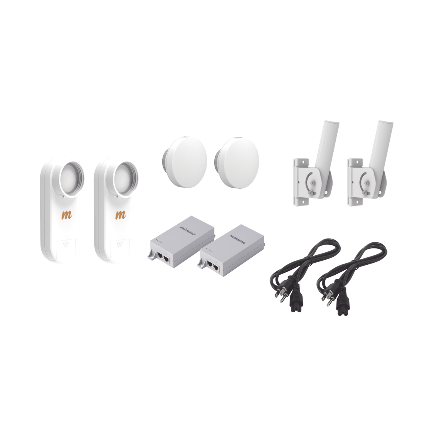 Kit de 2 radios C5X con 2 antenas de (12 dBi), rango de frecuencia extendida (4.9 a 6.4 GHz),  incluye inyector POE, cable de alimentaciÃ³n y 2 FLEXIMOUNT-XL para alineaciÃ³n, distancia de hasta 3 km
