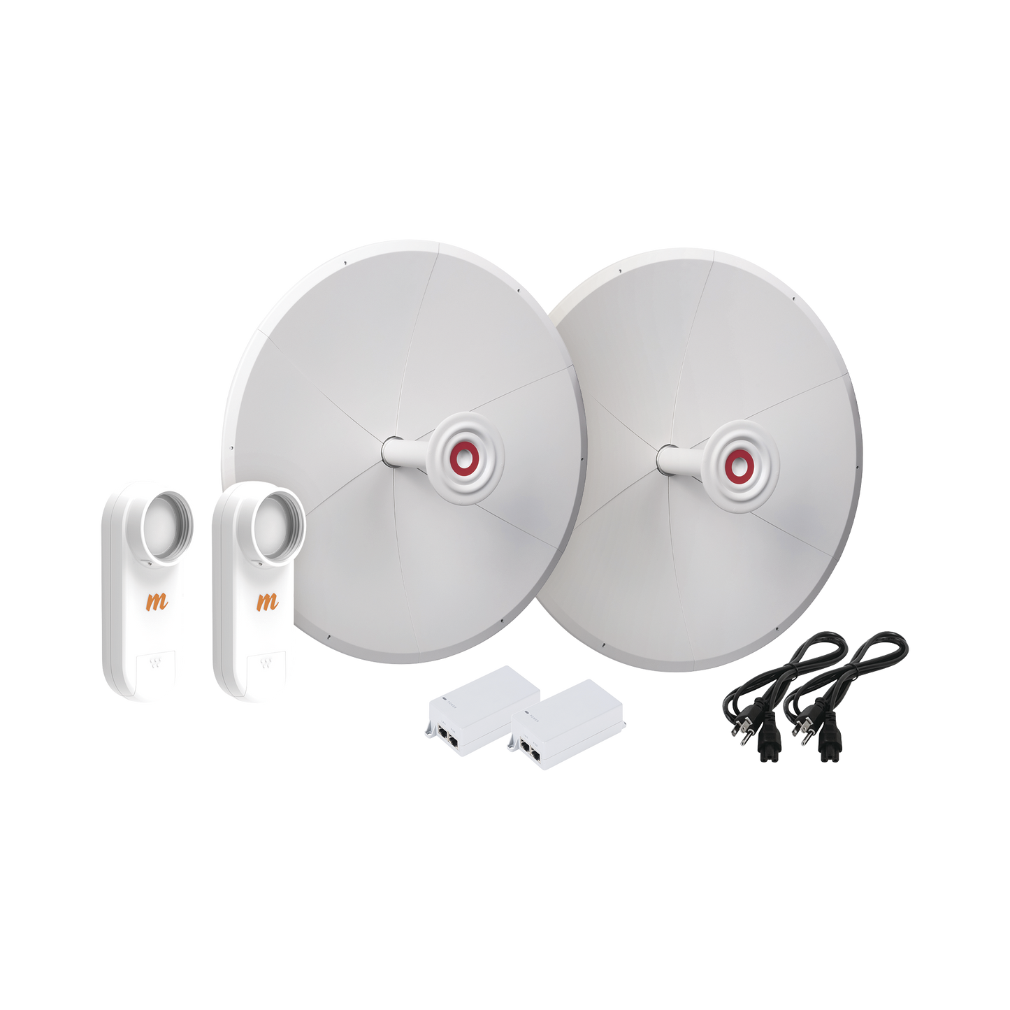 Kit de 2 radios C5X con antenas TXPD30C5X (30 dBi), rango de frecuencia extendida (4.9 a 6.4 GHz), incluye inyector POE y cable de alimentaciÃ³n