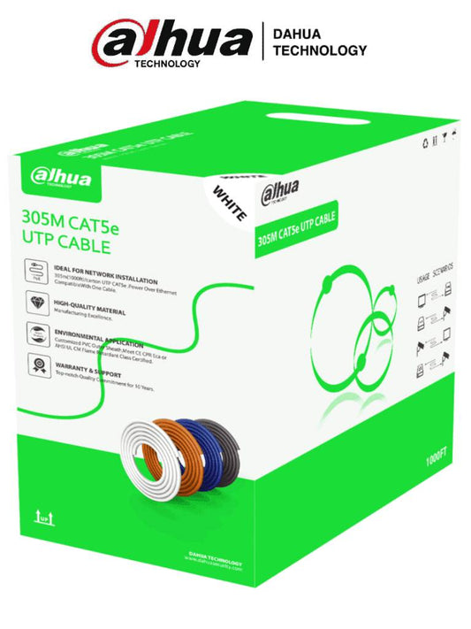 Bobina de Cable UTP Cat5e/ CCA/ 305 Metros/Color Blanco/ Uso Interior/ Cubierta de FR-PVC (ROHS compliant)