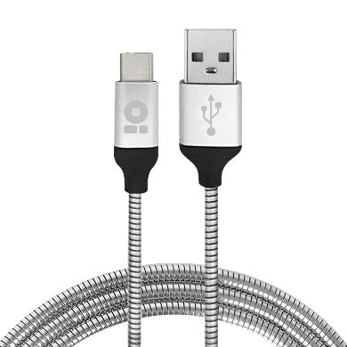 CABLE USB V3.0 TIPO C BROBOTIX 180501, USB C, USB A, 1 m, Plata