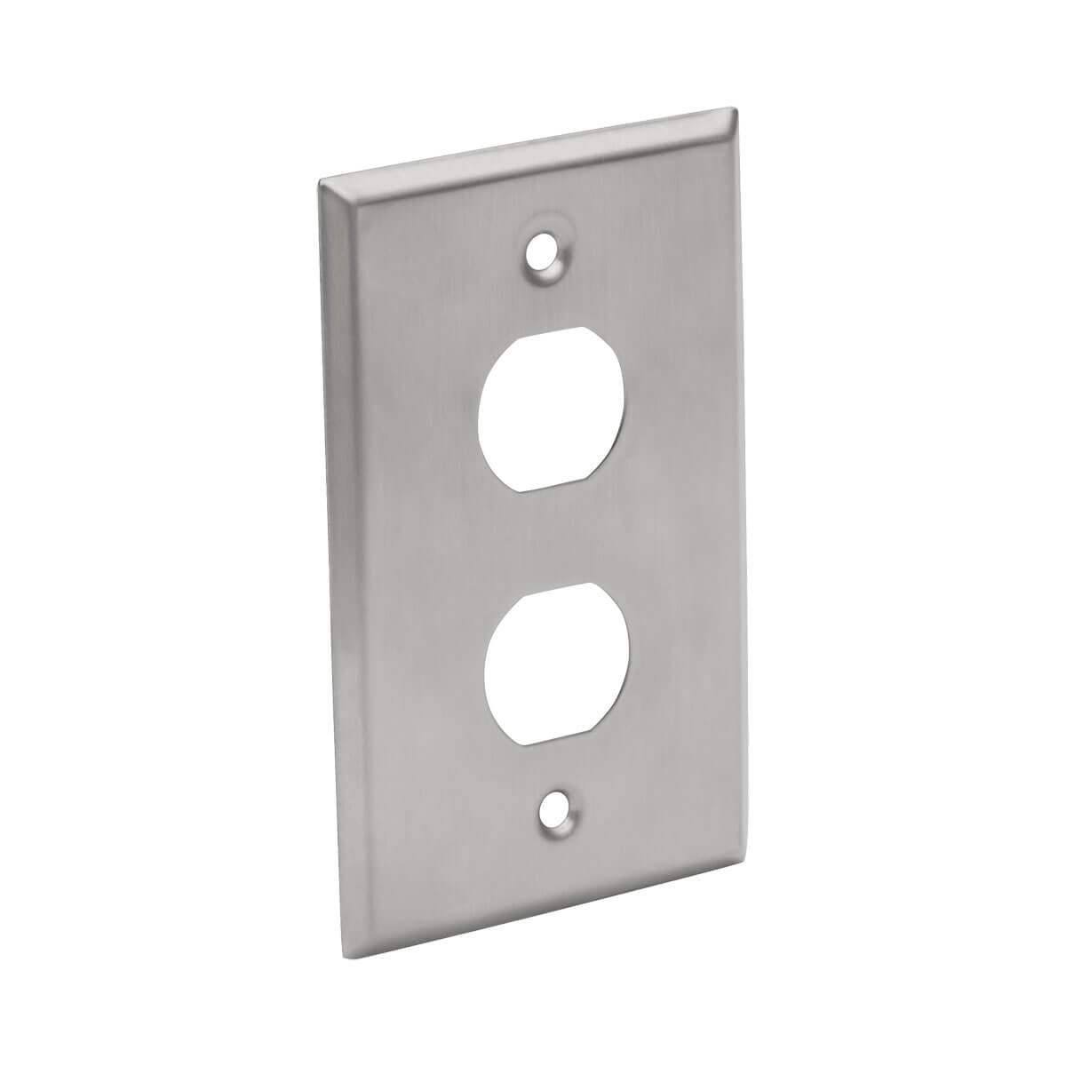 Placa Frontal de Ancho Sencillo de 2 Puertos TRIPP-LITE N206-FP02-IND, Plata, Acero inoxidable