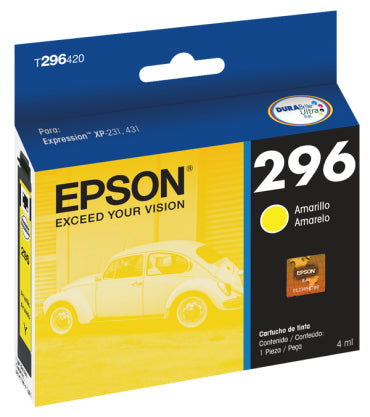 Cartucho EPSON T296420-AL, Amarillo, Epson, Inyección de tinta, Caja
