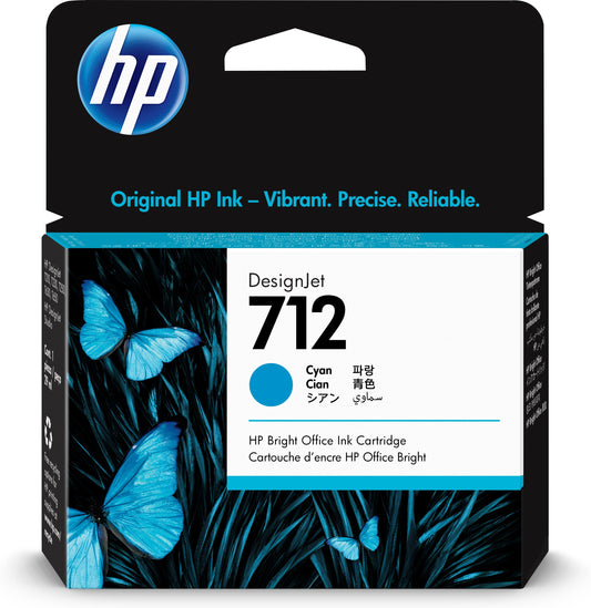 Tinta HP 712, 3ED67A, Cian 29ml