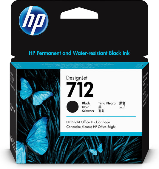 Tinta HP 712, 3ED71A, Negro 80ml