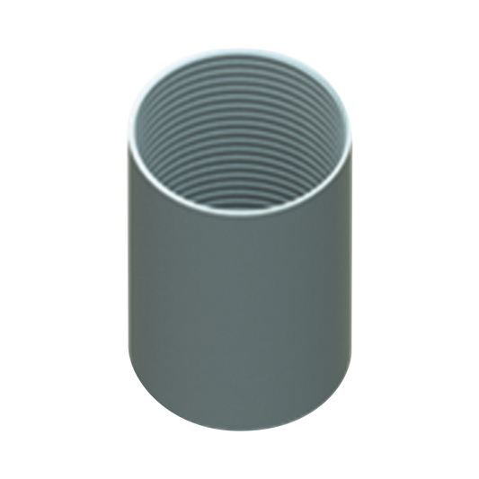 Cople 1 1/2" (38mm) pared gruesa con rosca galvanizado etiqueta amarilla