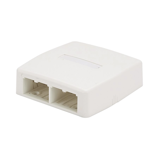Caja de Montaje en Superficie, Para 4 MÃ³dulos Mini-Com, Color Blanco