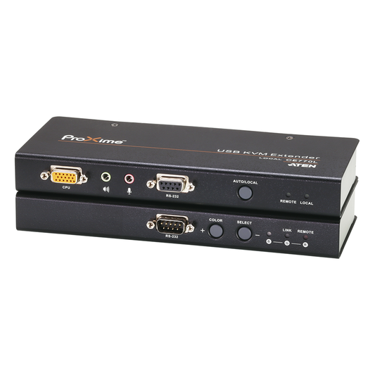 Kit Extensor KVM | VGA/Audio | Cat5e | 300m |Â 1280 x 1024 | Deskew |Â Puertos RS232 | FunciÃ³n de compensaciÃ³n de seÃ±al