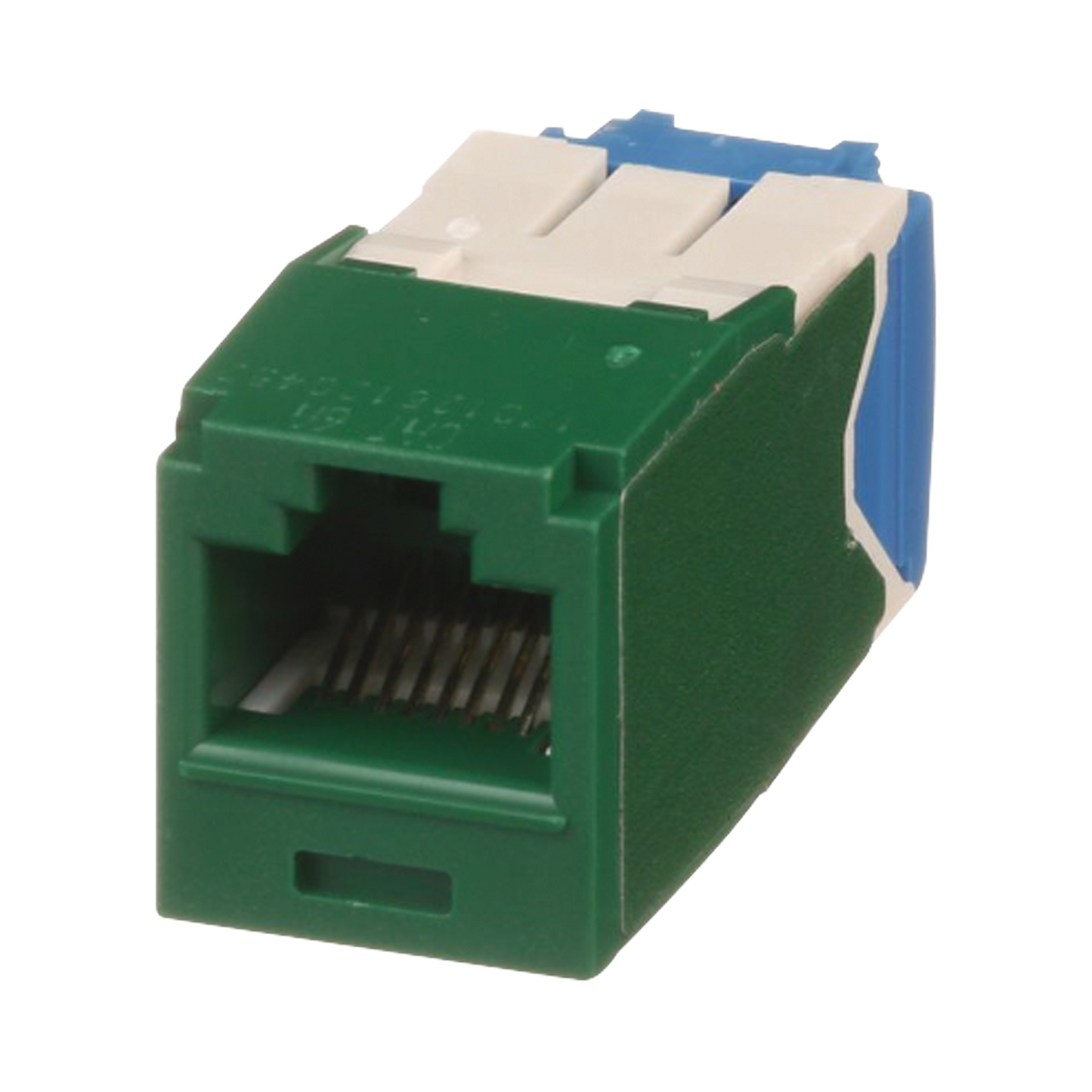 Conector Jack RJ45 Estilo TG, Mini-Com, CategorÃ­a 6A, de 8 posiciones y 8 cables, Color Verde