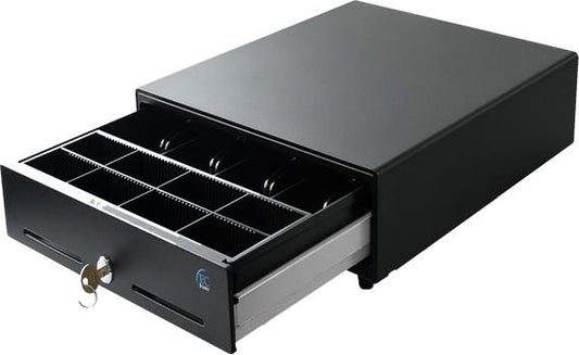 Cajón de dinero EC LINE EC-5100II-BLACK, Negro, Acero, 8, 4, Llave