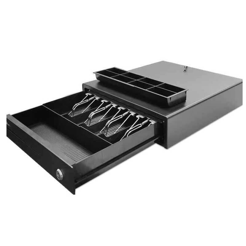 CAJON DE DINERO QIAN QCN-57303 SHENG, METAL, 4 BILLETES, 8 MONEDAS, AJUSTABLE