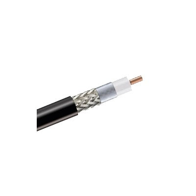 Cable coaxial 90% de blindaje, certificaciÃ³n RoHS, conductor de cobre revestido de aluminio, 50 Ohms