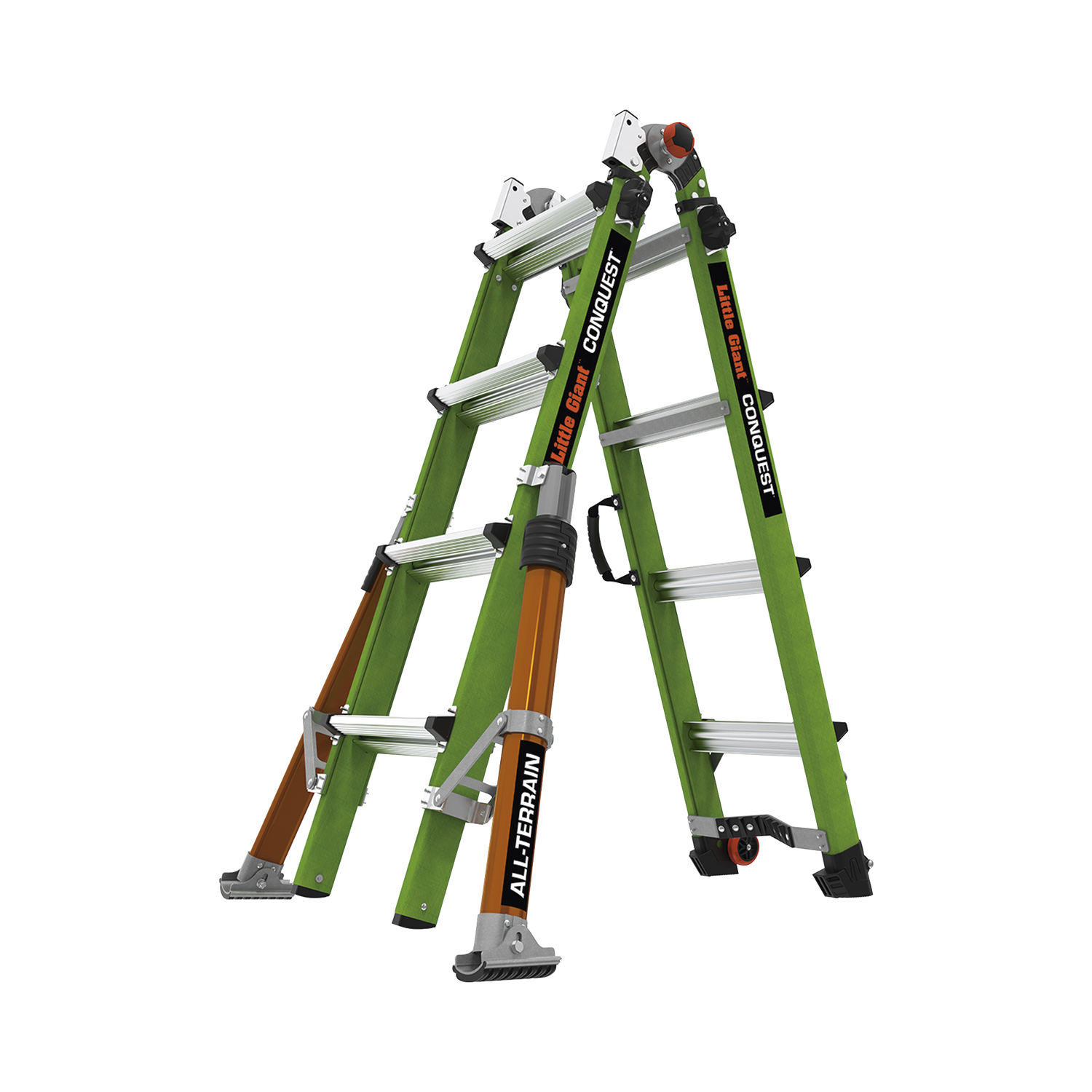 Escalera Multi-Posiciones de 6.7 m (22') para Suelos Inclinados o con Desniveles. | Little Giant Ladder Systems