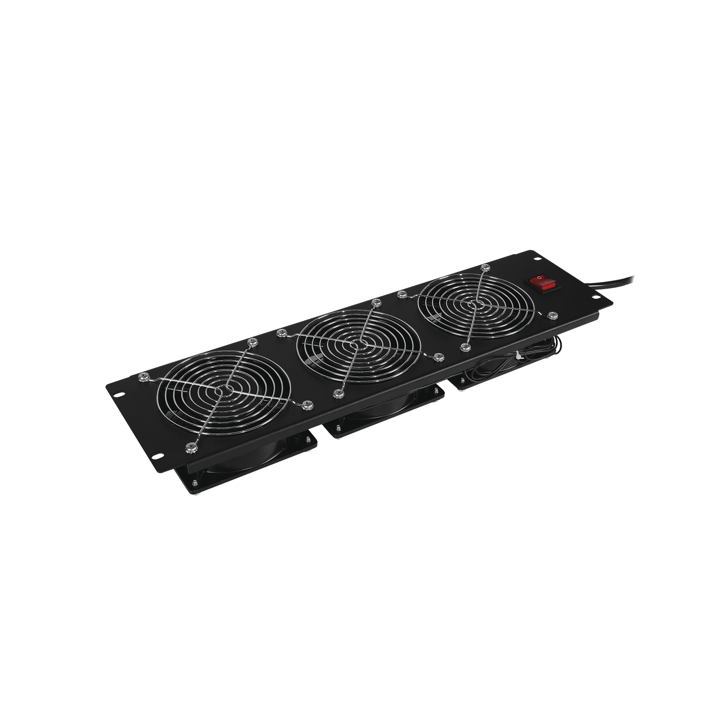 Kit de 3 Ventiladores para Montaje en Rack de 19 in, AlimentaciÃ³n 120 Vca con Plug NEMA 5-15P, 3 UR, Color Negro