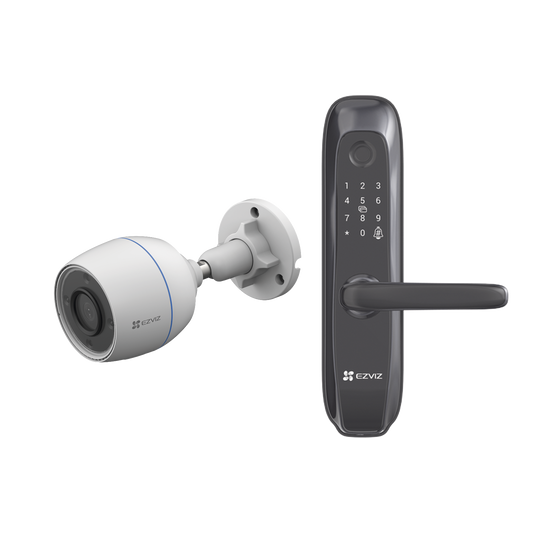 Kit de Cerradura Inteligente con CÃ¡mara IP Wi-Fi modelo CS-H3C / Apertura Remota desde la App / CÃ³digos Temporales Para Visitantes / Lectura de Huella / Lectura de Tag / ContraseÃ±a /  BotÃ³n para Timbrar / Alarma Anti-intrusion