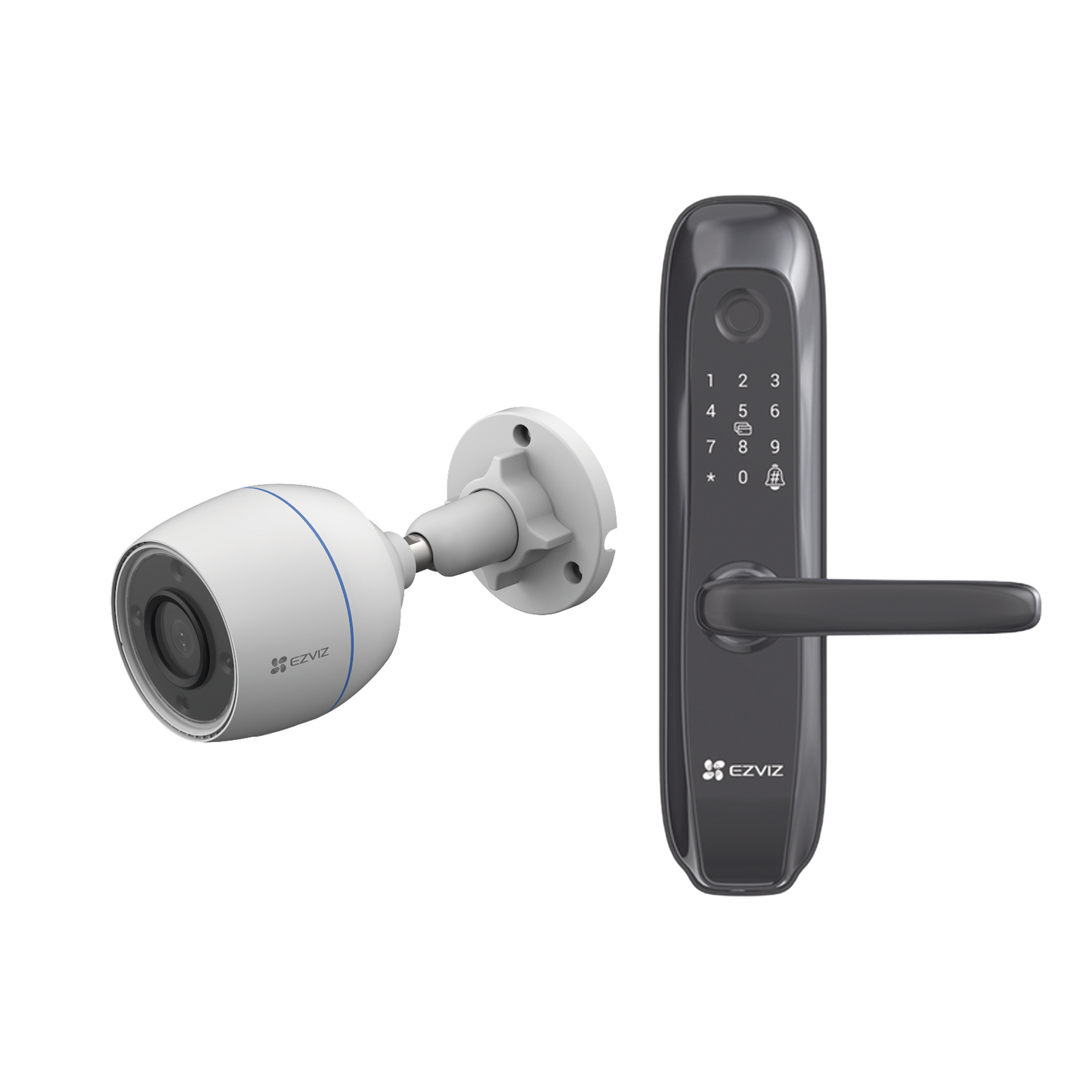 Kit de Cerradura Inteligente con CÃ¡mara IP Wi-Fi modelo CS-H3C / Apertura Remota desde la App / CÃ³digos Temporales Para Visitantes / Lectura de Huella / Lectura de Tag / ContraseÃ±a /  BotÃ³n para Timbrar / Alarma Anti-intrusion