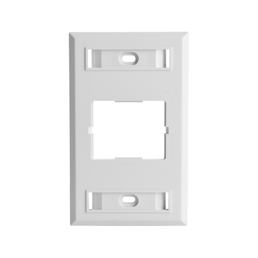 Placa de Pared CT, Para un Acoplador, Color Blanco
