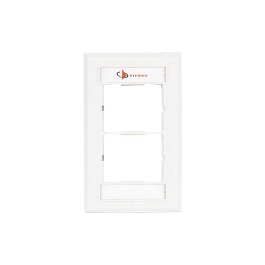 Placa de Pared CT, Para dos Acopladores, Color Blanco