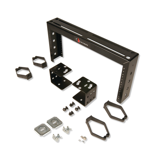 Rack Abierto, Con Montaje para Charola Porta Cables, Para Uso Como Punto de Consolidación, 4UR, Color Negro