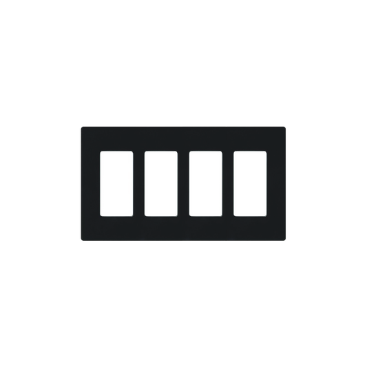 Placa de pared 4 espacio, para atenuador (dimmer), switch Ã³ control remoto PICO inalÃ¡mbrico.