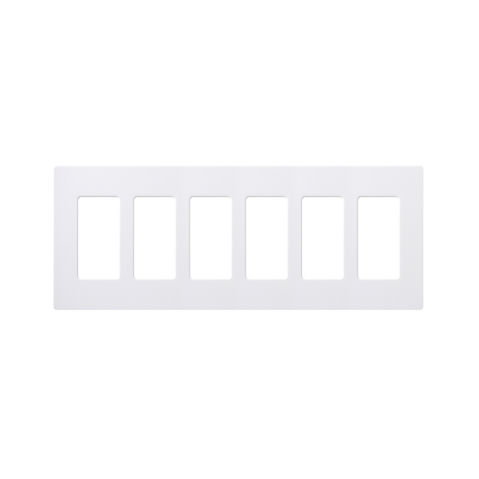 Placa de pared 6 espacios, para atenuador (dimmer), switch Ã³ control remoto PICO inalÃ¡mbrico