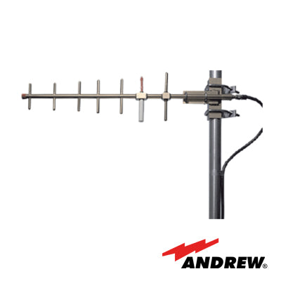 Antena Base Direccional 806-869 MHz, diseÃ±o robusto, protecciÃ³n contra hielo.
