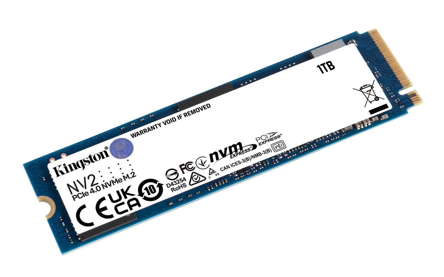 UNIDAD DE ESTADO SOLIDO KINGSTON NV2 500GB M.2 2280 NVME PCIE GEN 4X4 R.3500MB/S W.2100MB/S