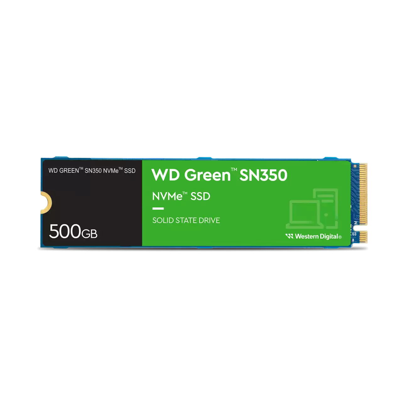 Unidad de estado solido WESTERN DIGITAL WDS500G2G0C, 500 GB, PCI Express 3.0, 2400 MB/s, 1500 MB/s