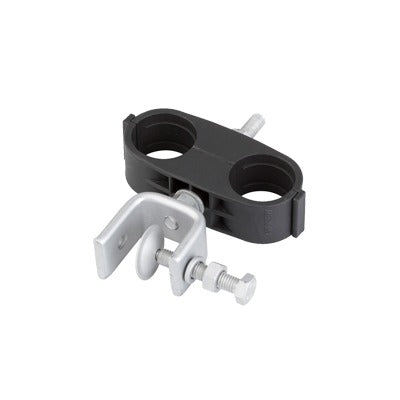 Sujetador de plÃ¡stico con soporte de acero inoxidable para 2 cables de 7/8"