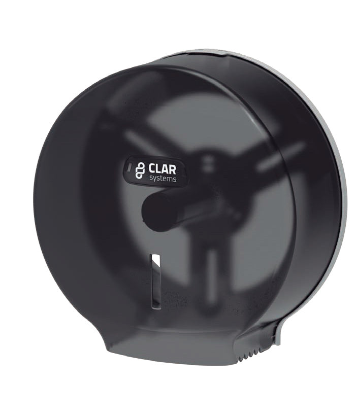 Dispensador de Papel Higiénico Mini Innova Color Humo para Rollo Industrial 250mm máx.