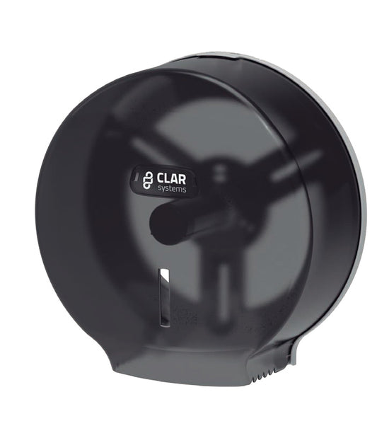 Dispensador de Papel Higiénico Mini Innova Color Humo para Rollo Industrial 250mm máx.